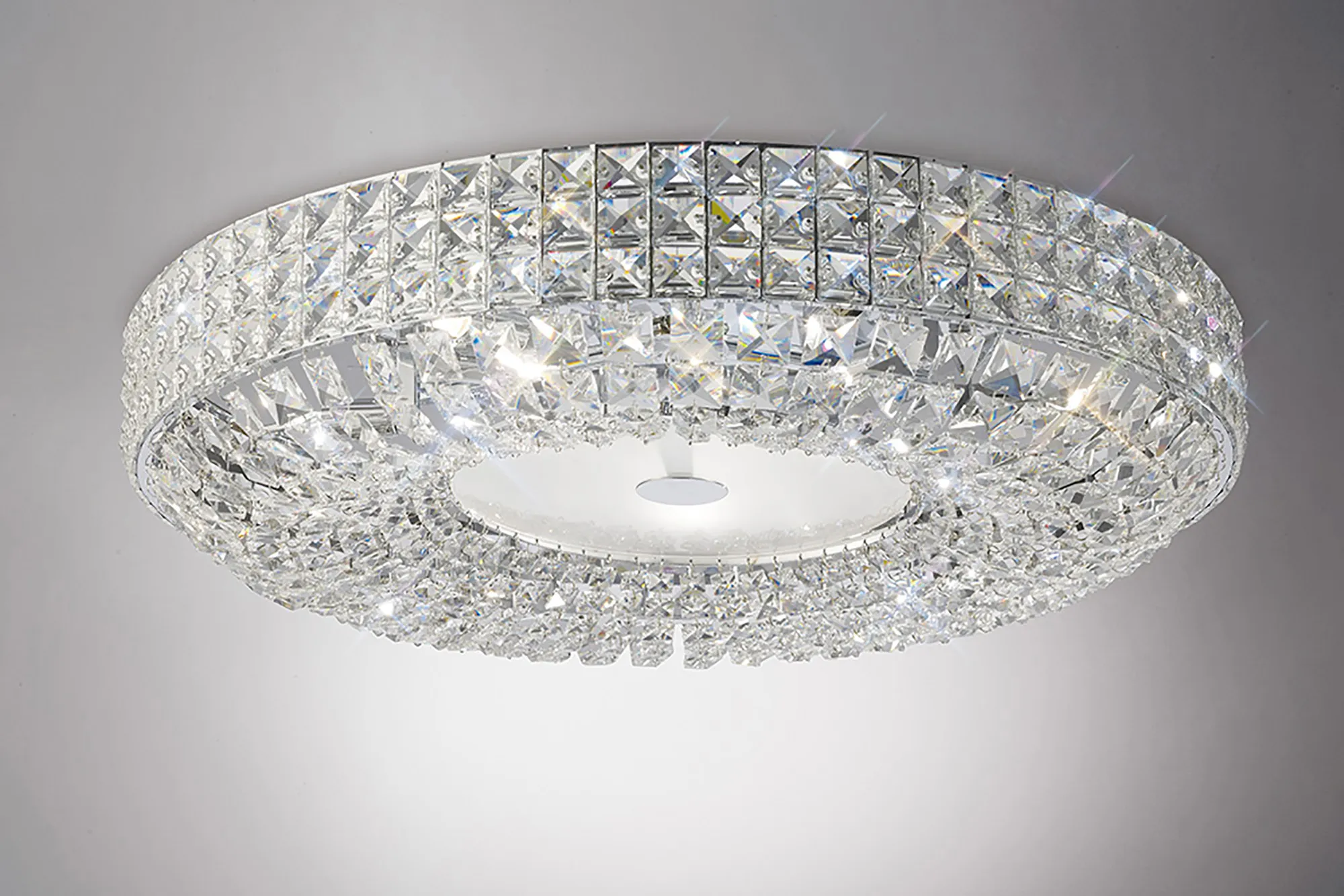 IL31202  Enya Crystal Ceiling Flush 9 Light